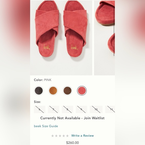 beek Kea Slide Sandals in pink Size 7 $260 - Picture 3 of 6